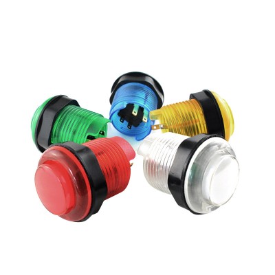 Arcade Button illuminated arcade start buttons with LED light holder and microswitch  5 colors available